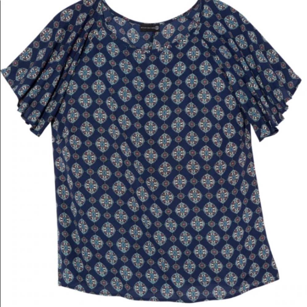 3x Molly and Isadora Flutter Sleeve top